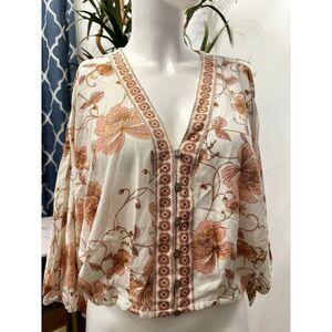 NEW Rose + Olive Womens Blouse‎ Size L Loose Fit Dolman Sleeve Career Casual NWT